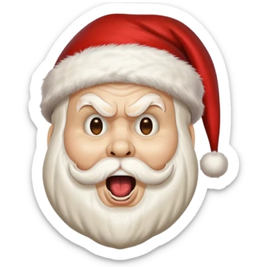 scream mask santa sticker