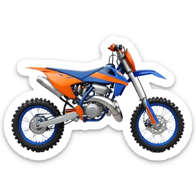 Blue dirt bike 85cc ktm sticker