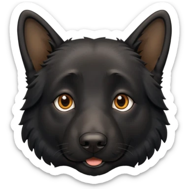 black german shepherd brown eyes  sticker