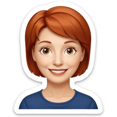 femme 60 ans cheveux courts et blond vénitien sticker