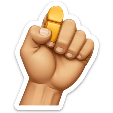 maño cerrada en forma de puño sticker