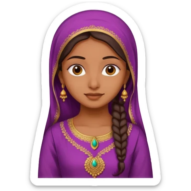 indian girl in salwar kameez sticker