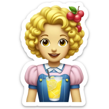 Shirley temple lemonade  sticker