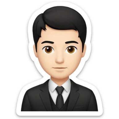 Designer website guy with professional dp please chnage hair color to black 
 sticker