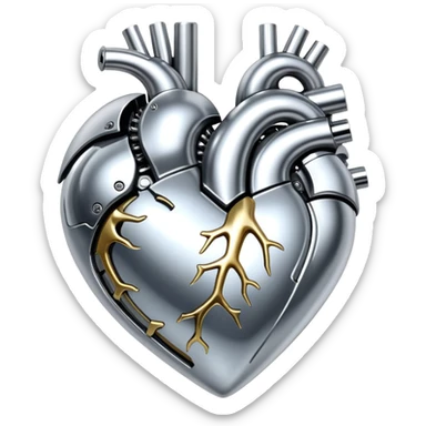 sorayama heart glossy metal parts mechanism sfw sticker