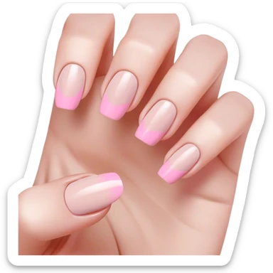 Pink French nails sticker