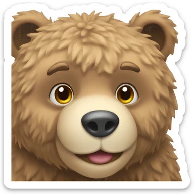 thank you bear sticker