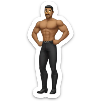 Muscular gay man wearing heels sticker