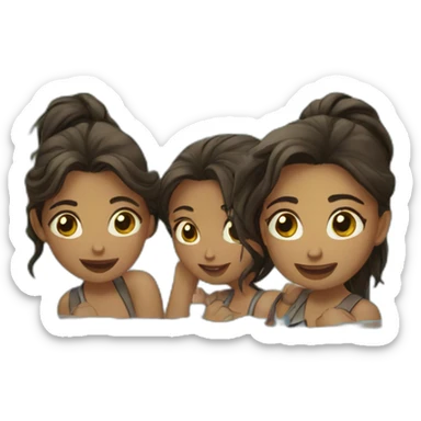 Des filles qui se baigne dans un lac sticker