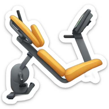 gym machine, leg extension sticker