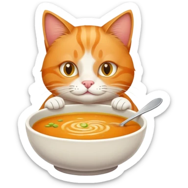 котик ст суп, рыжий sticker