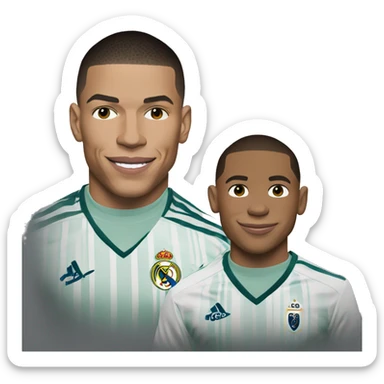 Kylian mbappe with ronaldo sticker