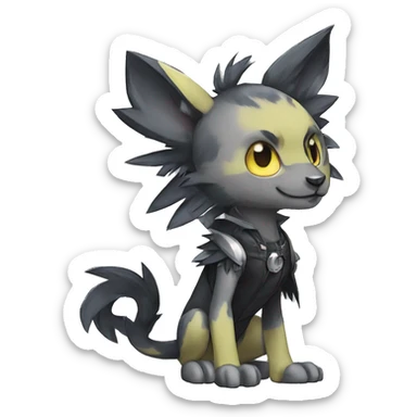 cute cool edgy punk Digimon-Fakemon-animal full body sticker