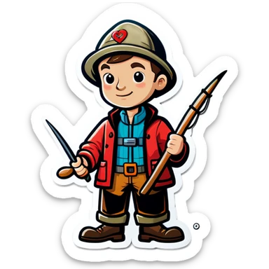 Fisherman valentine  sticker