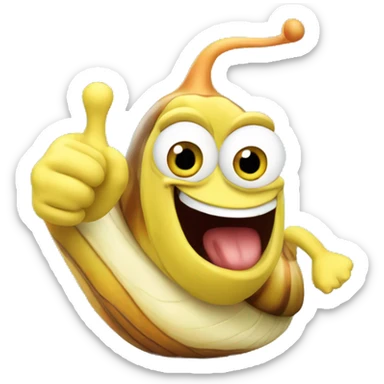 Gary the snail from SpongeBob giving a thumbs up sticker