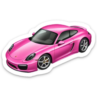 pink porsche  sticker