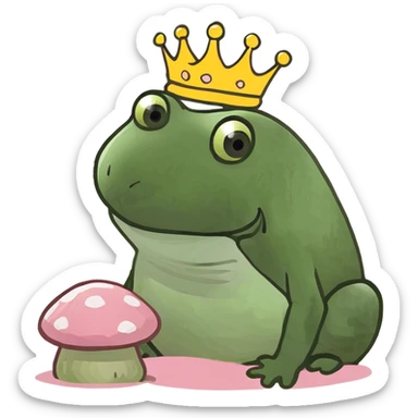 Pale pink mushroom  sticker