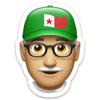 Steve Jobs with an algerian flag cap sticker
