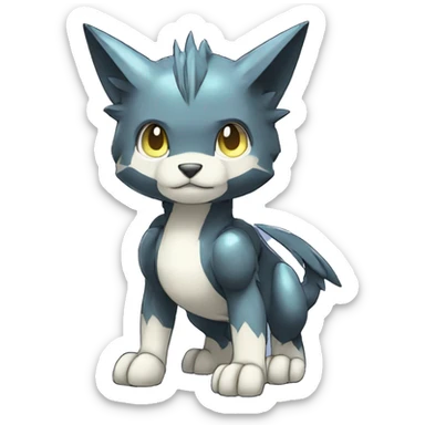 cute cool edgy shiny Digimon-Fakemon-animal full body sticker