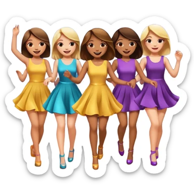 danse boite de nuit filles normales sticker