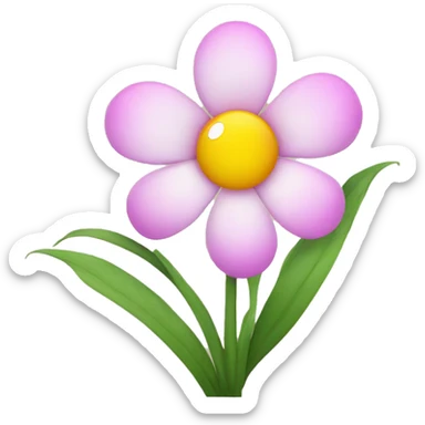 A flower with blinks sticker