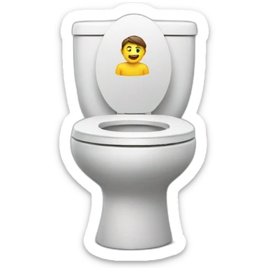 person on a toilet sticker