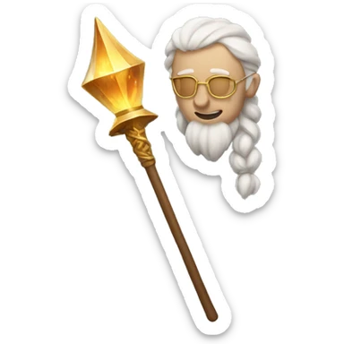 fantasythemed emoji with wand and staff sticker