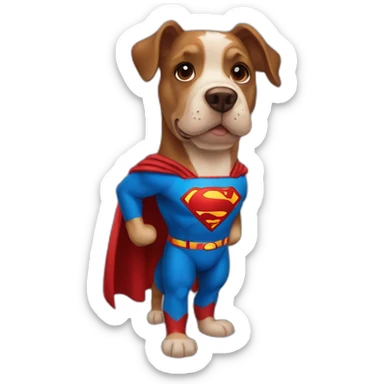 Superman qui promène son chien sticker