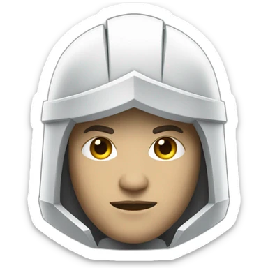 white Cyber knight sticker