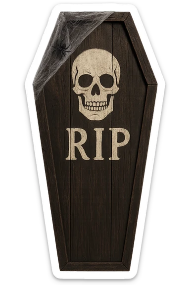 Halloween coffin , remove background sticker