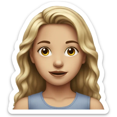 realistic portrait of a girl sticker