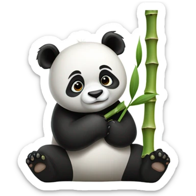 Panda eating bamboo  sticker