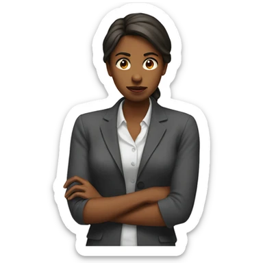 Woman questioning man sticker