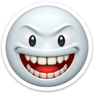 emoji extreme sharp teeth sticker