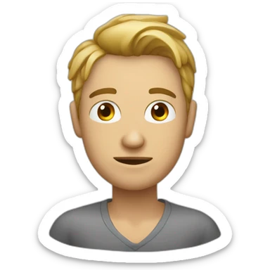 Persona que no sabe que decisión tomar, tiene dudas y salen signos de interrogación en su cabeza  sticker