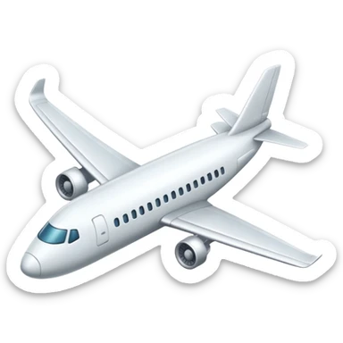 airplane white sticker