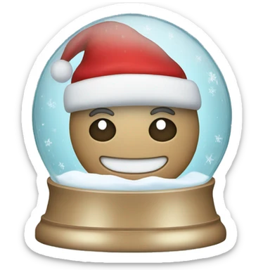Christmas snowglobe sticker