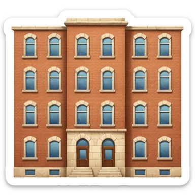 A apartment building sticker