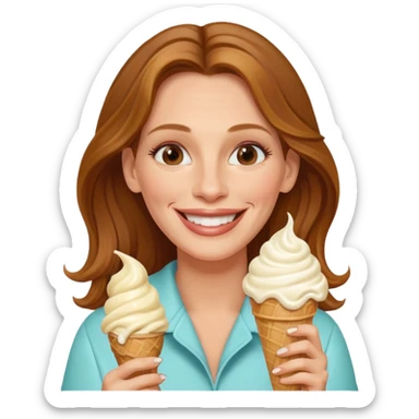 Julia Roberts eating ice cream sticker