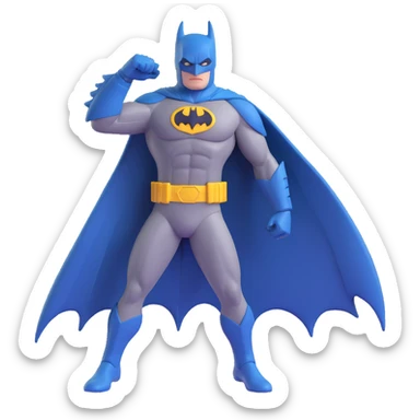 batman in heroic pose sticker