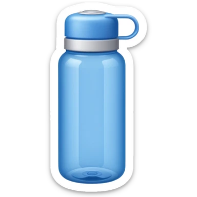 Blue water bottle sticker