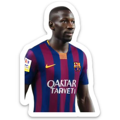 Ousmane Sonko avec le maillot du barça sticker