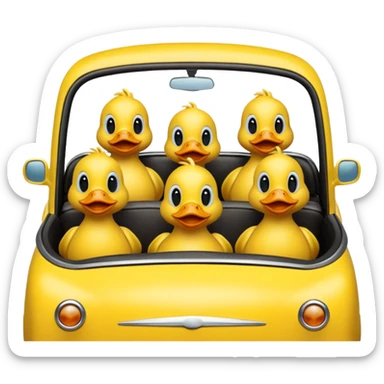 Driving ducks sticker
