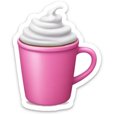 Pink coffee cup sticker