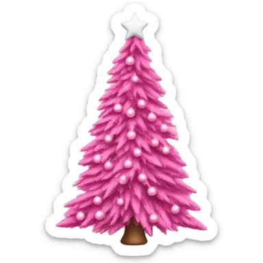 Pink Christmas tree  sticker