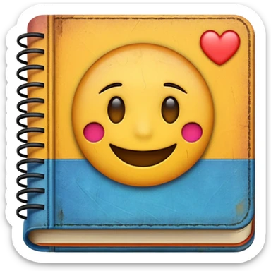 The textbook with 'Emoji' on the cover sticker