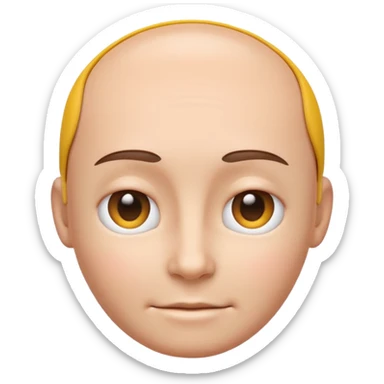 Apple-style 3D emoji of a human forehead only, smooth skin surface, minimal and clean design, no eyes or other facial parts, no background. sticker