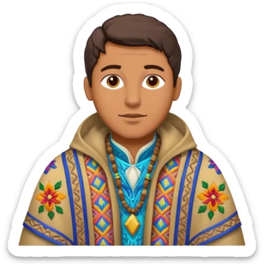 joseph from bible wearing coat of many colors sticker