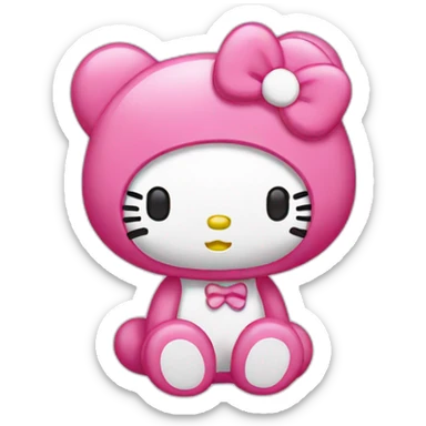 My melody hello kitty emoji sticker