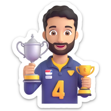 Daniel Ricciardo emoji holding a trophy sticker
